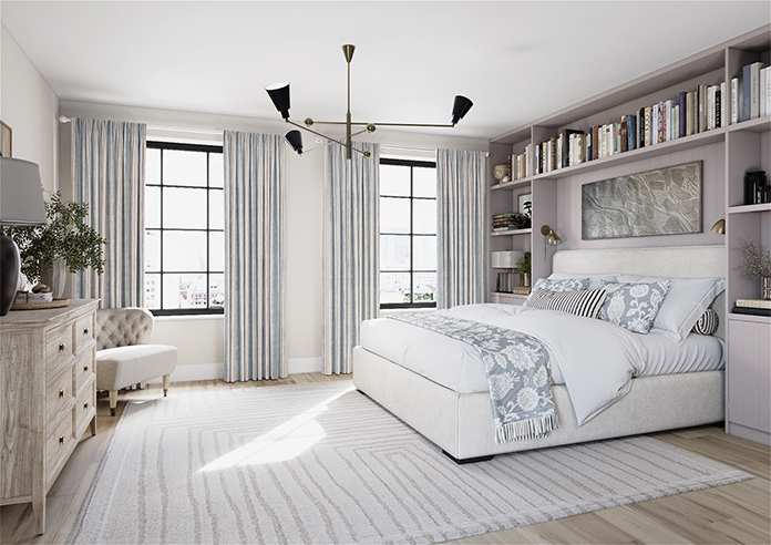 Guarda Stripe, Cornflower - Made to Measure Curtains - Image 7